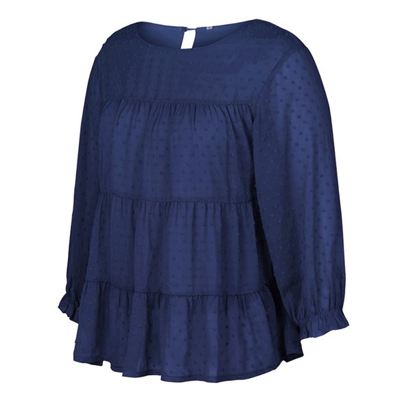 VINTAGE BOHO CHIC LAYERED BELL SLEEVED BLOUSE - Picture 7 of 8